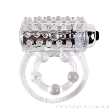 Strong Vibration Rubber Adult Sex Product Vibrating Bullet Cock Rings For Man Sex Toy